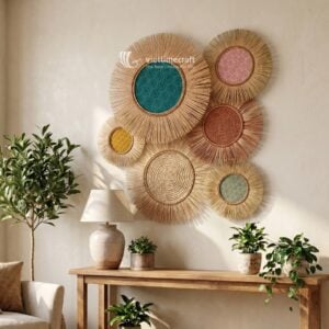 Colorful Wicker Wall Decor I Viettimecraft