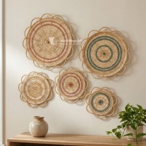 Floral Wicker Wall Art I Viettimecraft