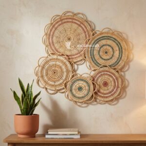 Floral Wicker Wall Art I Viettimecraft