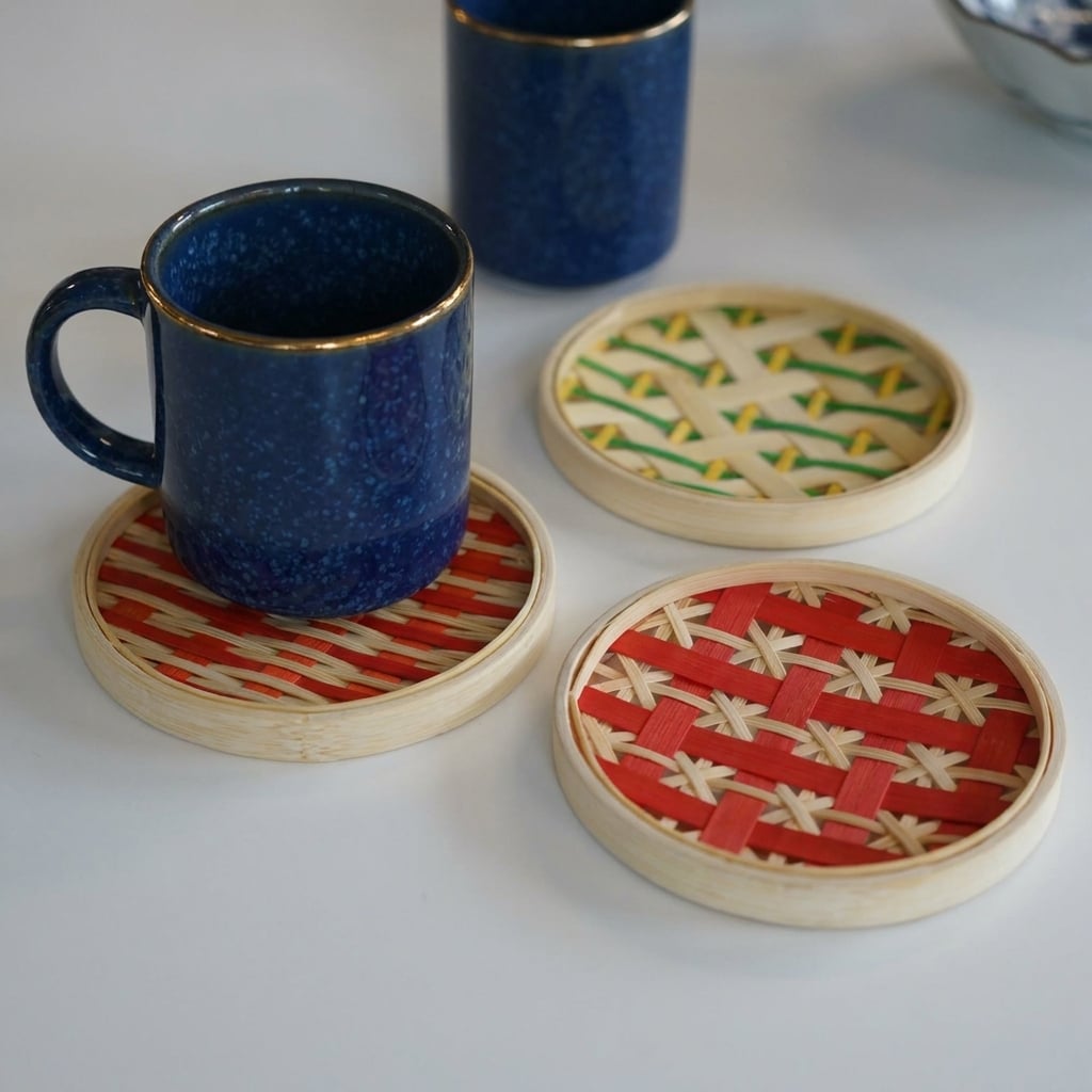 Handmade-Woven-Coasters-Bamboo-Coasters