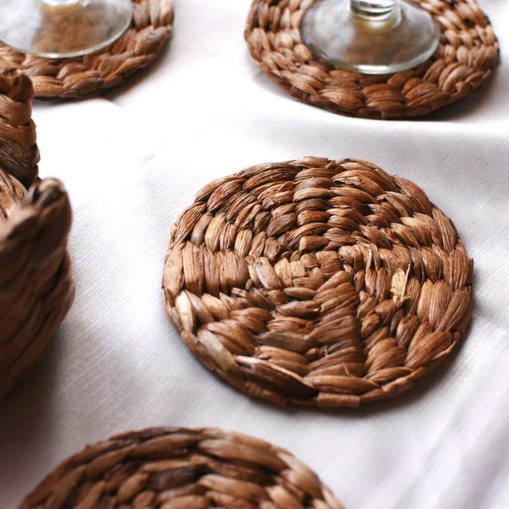 Handmade-Woven-Coasters-Water-Hyacinth-Coasters