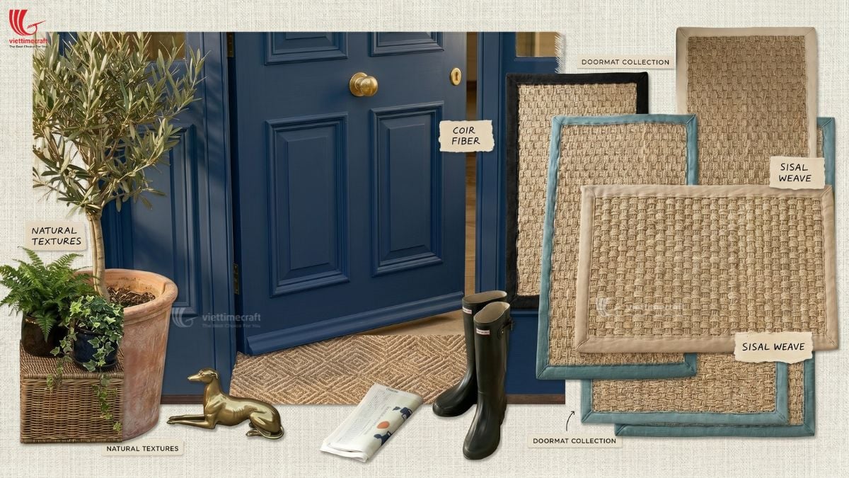 Natural seagrass mats manufactured for quality and durability