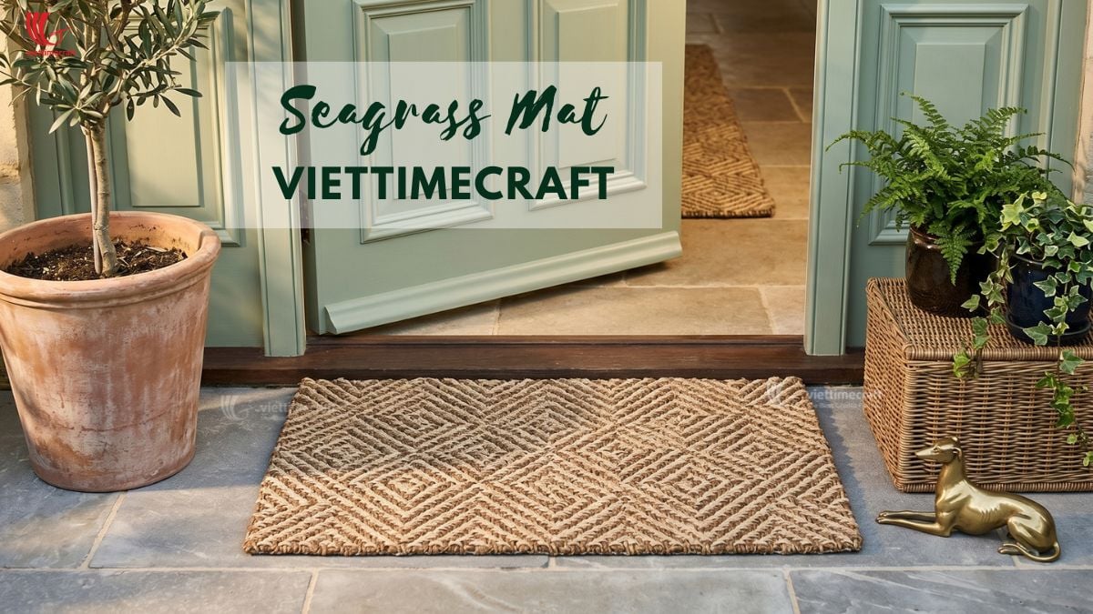 Skilled artisans weaving premium seagrass mats in Vietnam