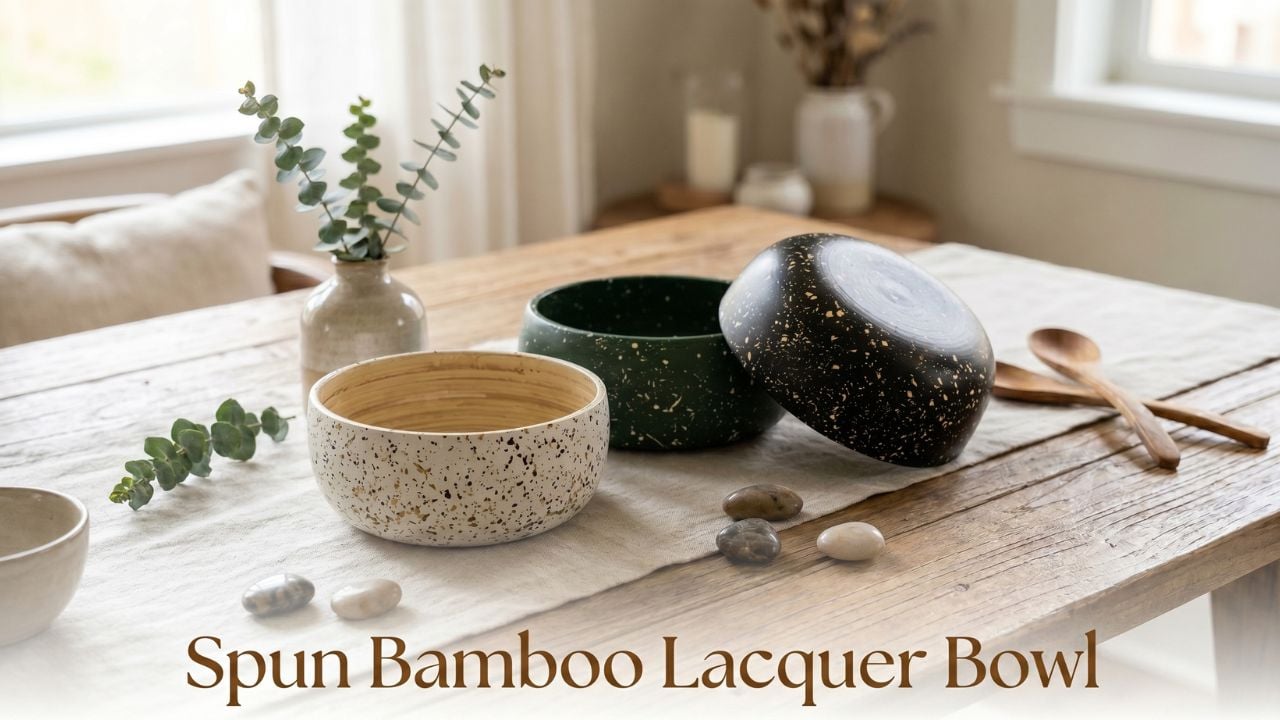 Spun Bamboo Lacquer Bowl Set Viettimecraft Manufactuer