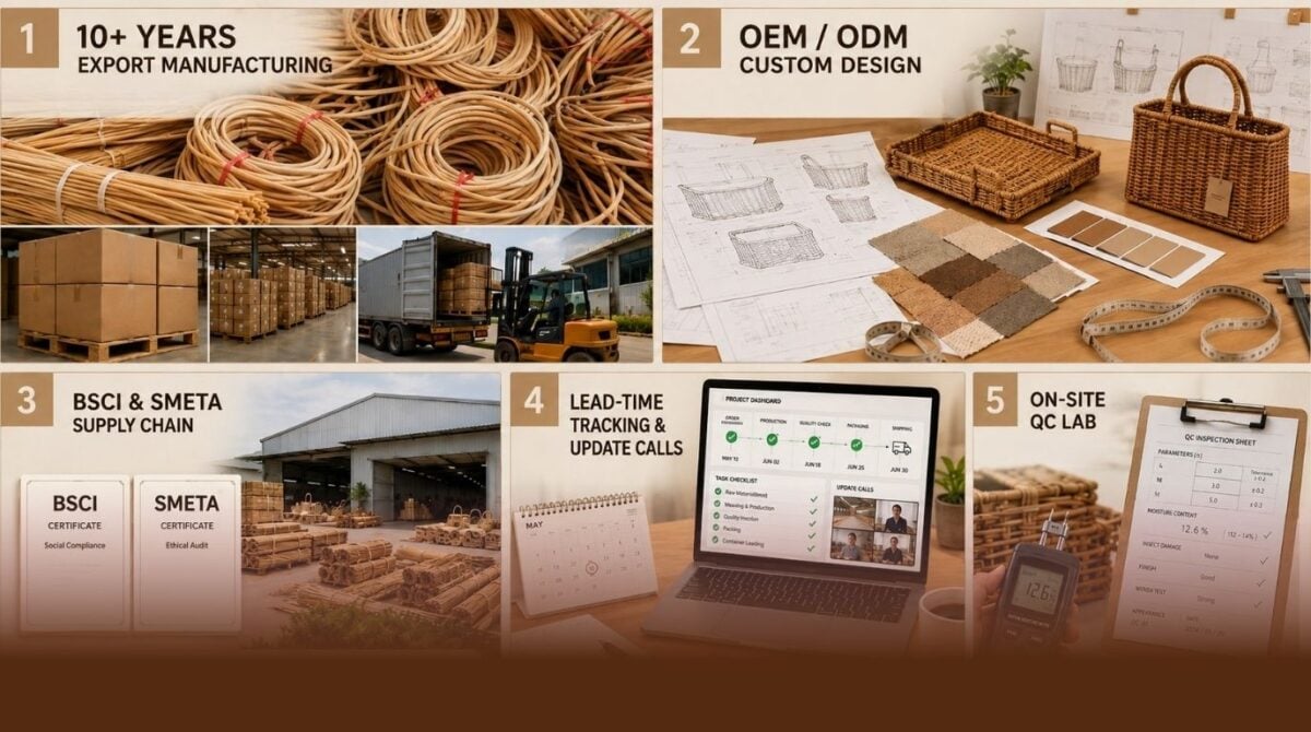 Viettimecraft - Experienced Rattan Manufacturer from Vietnam