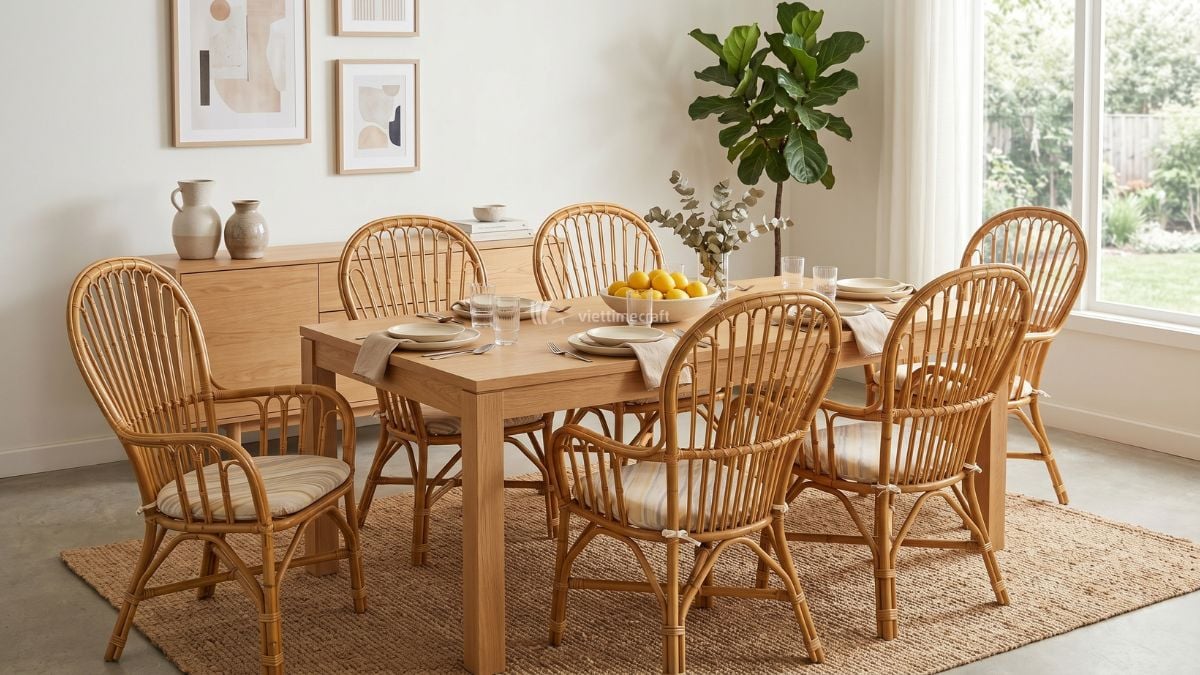 Bamboo And rattan Dining Chair Wholesale Vietnam Manufacturer