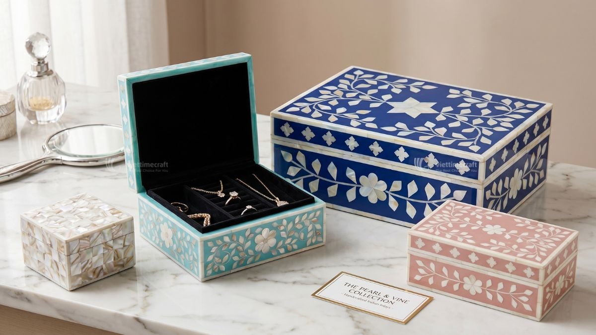Wholesale mother of pearl jewelry box supplier from Vietnam