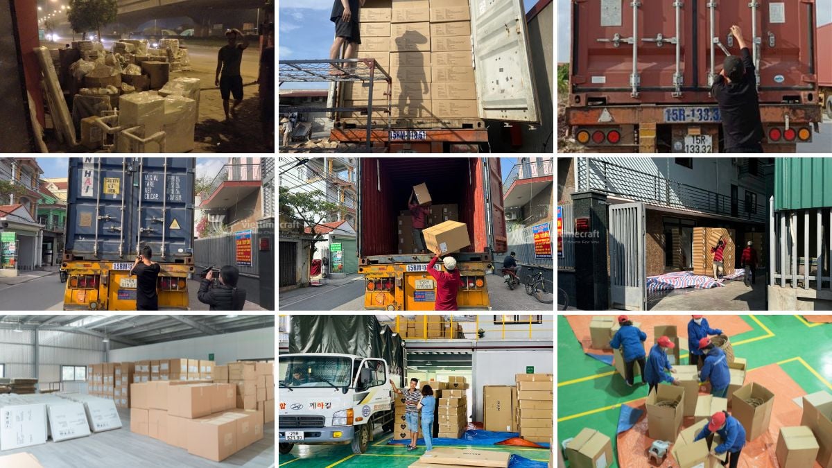 Container Loading Process at Viettimecraft Factory