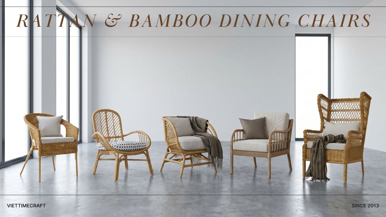 Bamboo And rattan Dining Chair Wholesale Vietnam Manufacturer