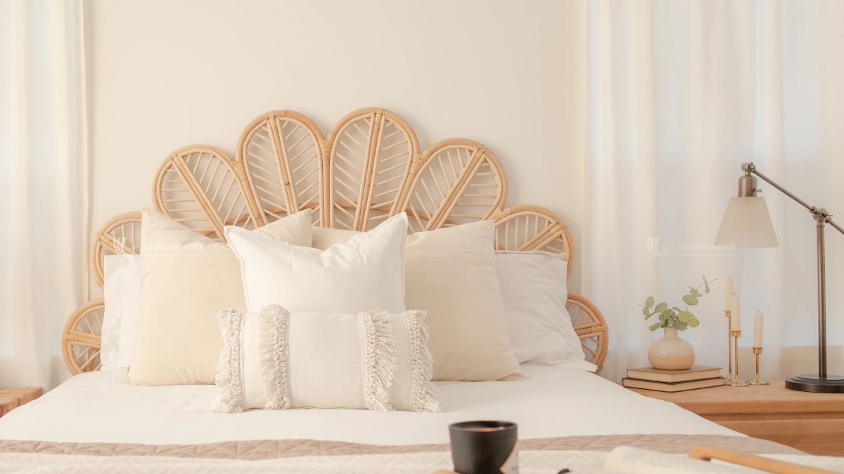 Commercial rattan headboard manufacturer for hospitality projects