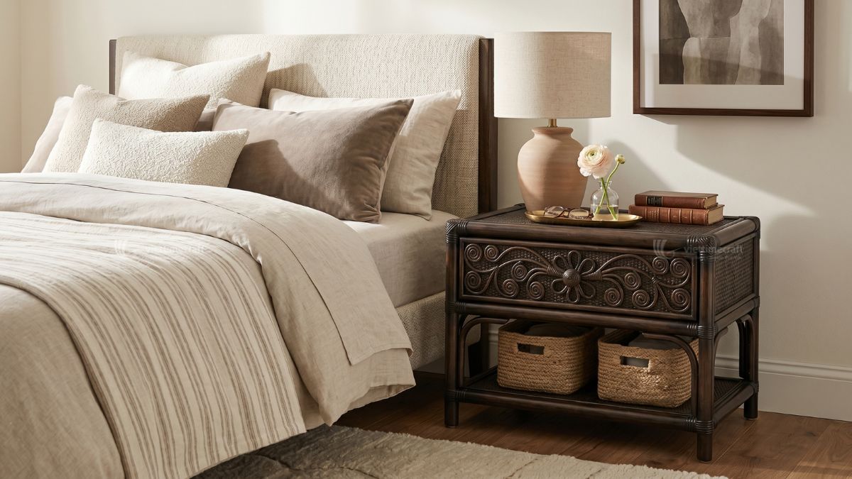 Vietnam manufacturer of handcrafted rattan side tables