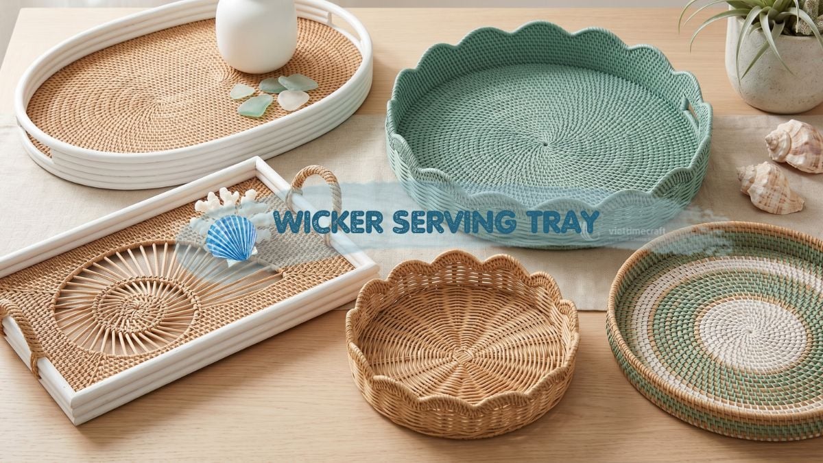 Vietnam manufacturer exporting handcrafted wicker serving trays