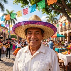 Vibrant Mexican Hat I Viettimecraft