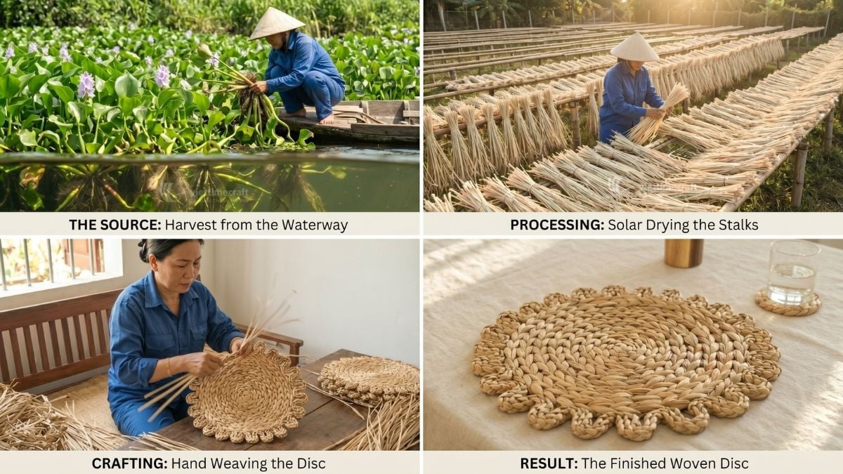 Custom Water Hyacinth Placemat Manufacturing with OEM ODM Services