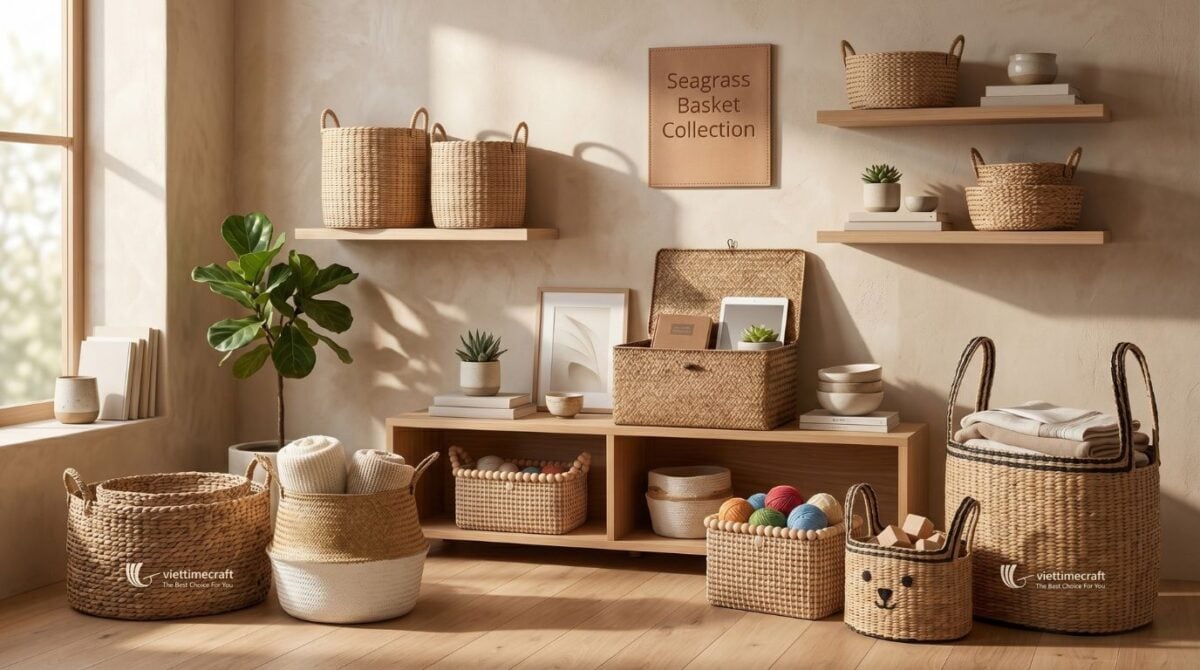 Viettimecraft's Natural Seagrass Baskets Collections