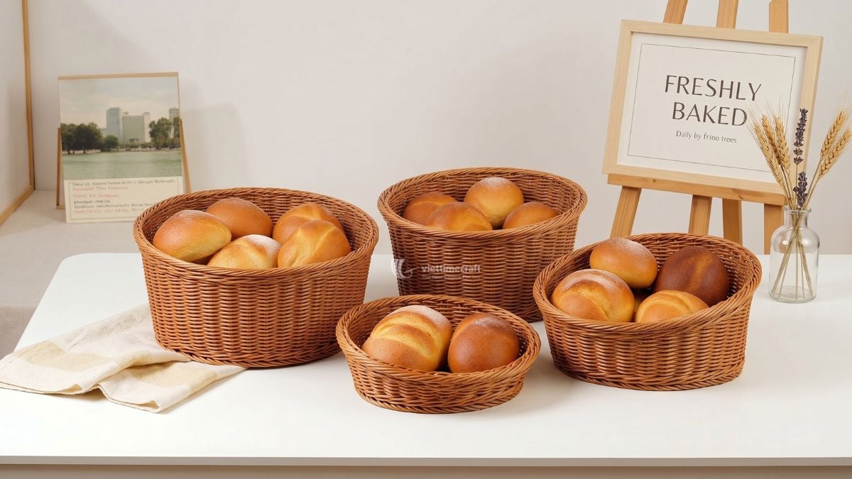 Wicker Bread Tray From Vietnam Viettimecraft Handicraft