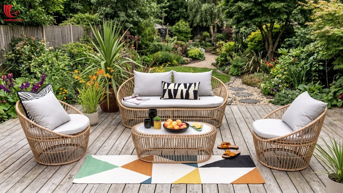 Handwoven deck furniture combining durability and style