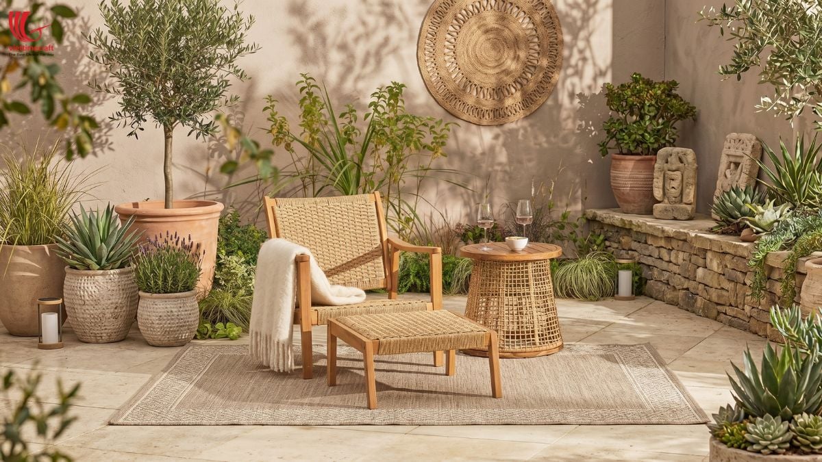 Large-scale production of wicker lawn furniture for wholesale buyers