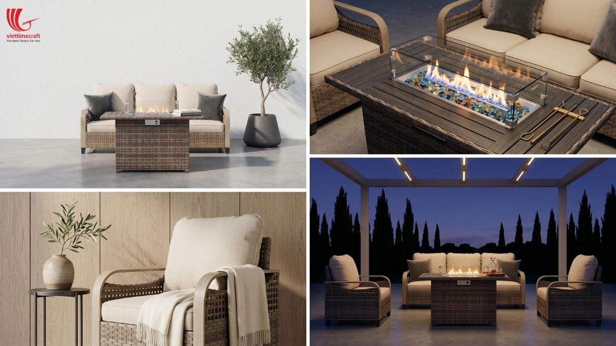 Vietnam exporter of handcrafted outdoor wicker furniture