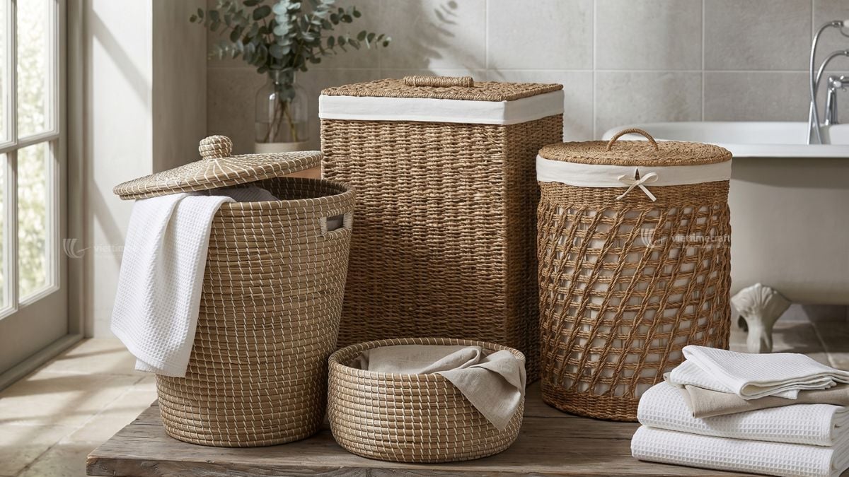 Wholesale seagrass basket collection for home decor stores