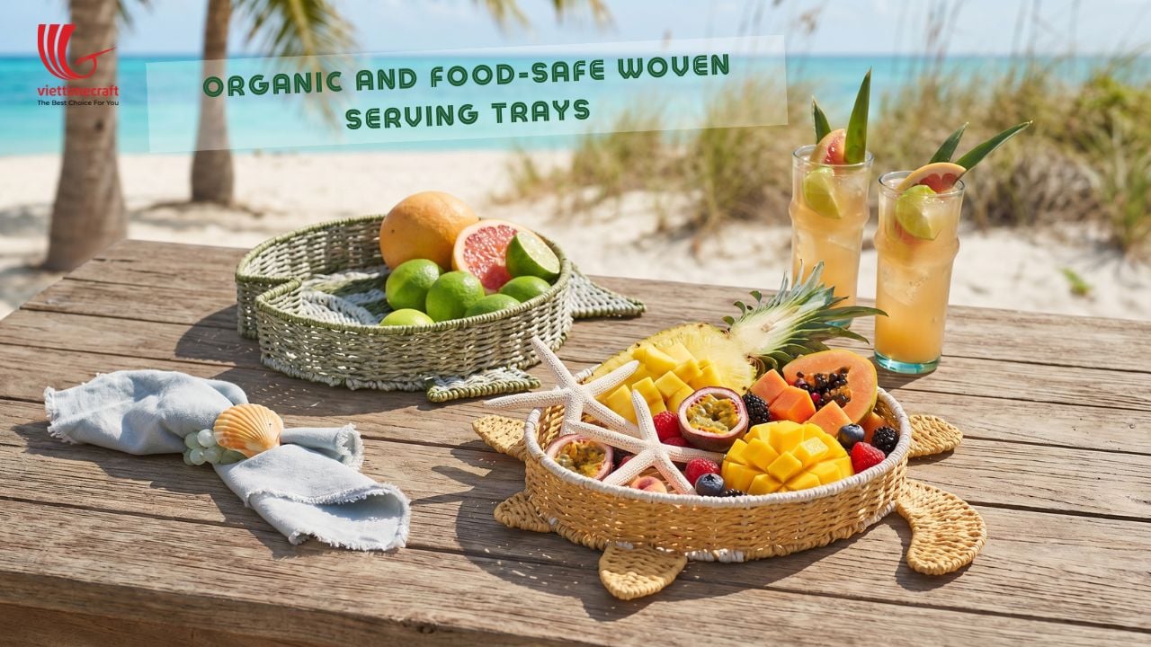 Organic and Food-Safe Woven Serving Trays