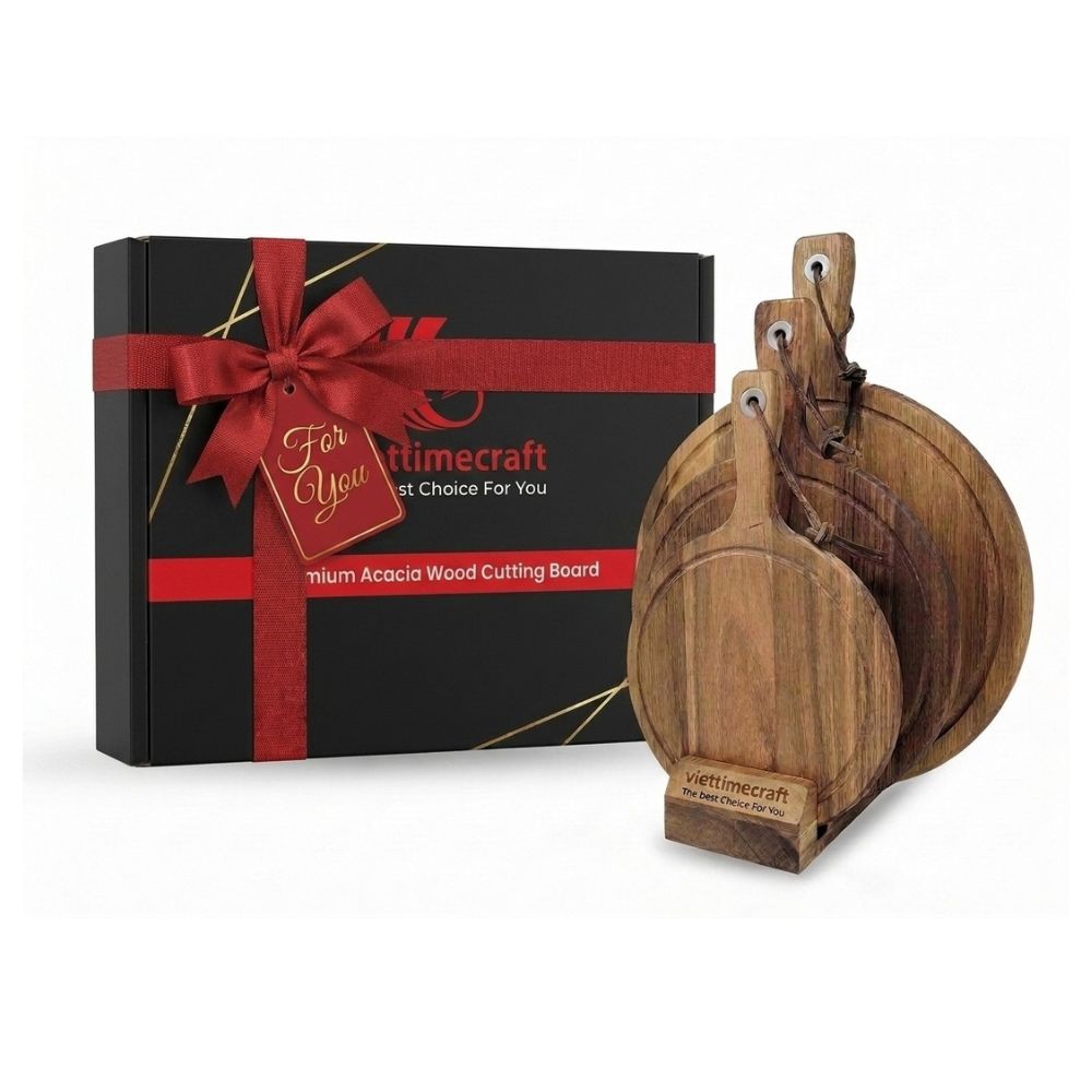 Acacia Wood Cutting Board With Juice Groove, Multifunctional Heavy Duty Chopping Board and Charcuterie Serving Tray - G00012 - Image 4