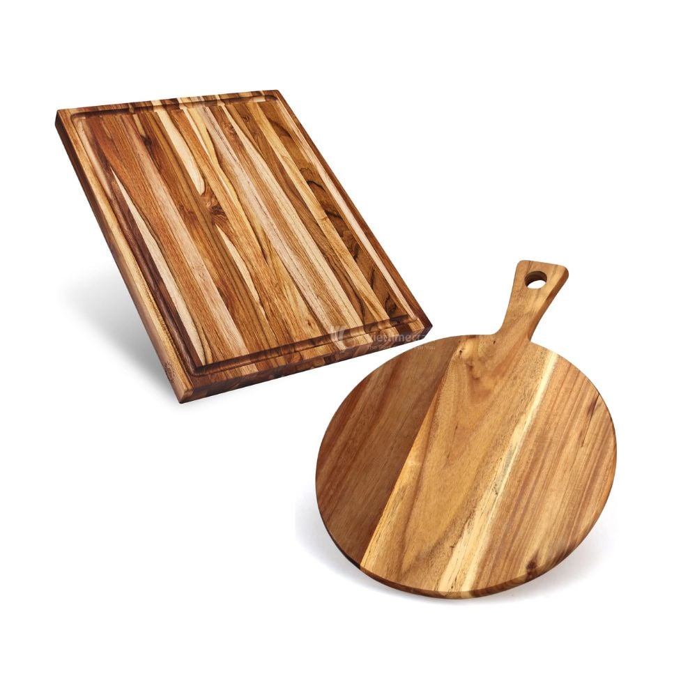 Acacia Wood Cutting Board With Juice Groove, Multifunctional Heavy Duty Chopping Board and Charcuterie Serving Tray - G00012 - Image 5
