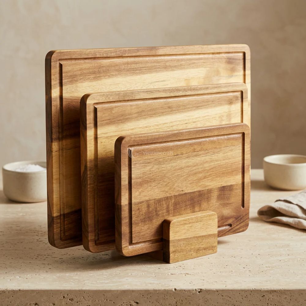 Acacia Wood Cutting Board With Juice Groove, Multifunctional Heavy Duty Chopping Board and Charcuterie Serving Tray - G00012 - Image 2