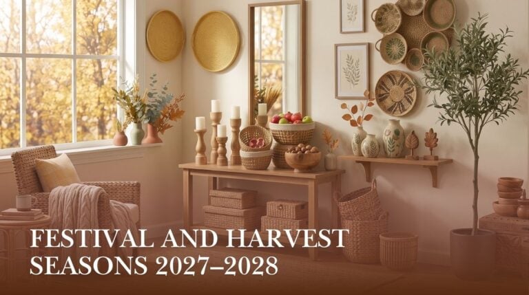 Festival and Harvest Seasons 2027–2028: Handcrafted Home Decor Trends Buyers Should Watch