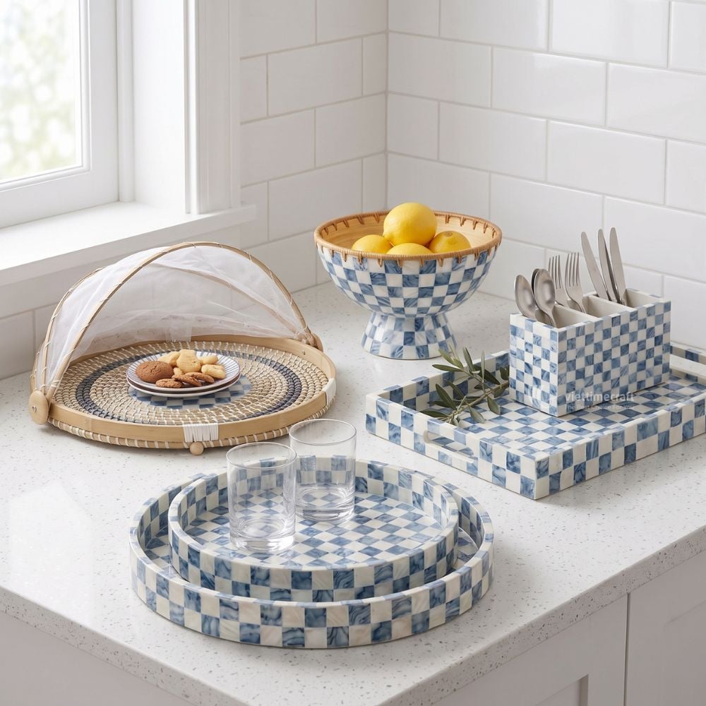 Kitchen Serving Tray Set I Viettimecraft