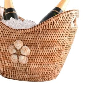Rattan Ice Bucket I Viettimecraft