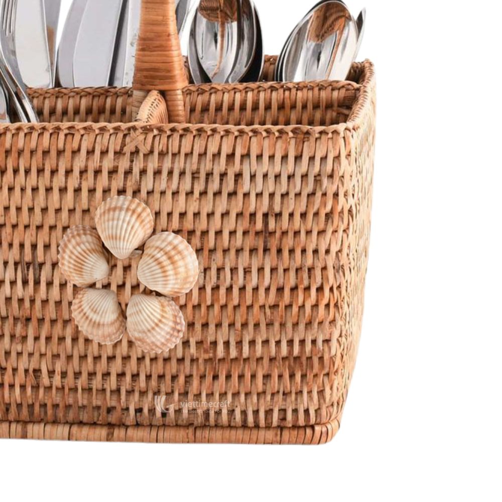 Rattan Utensil Holder I Viettimecraft