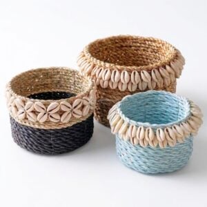 Round Water Hyacinth Basket I Viettimecraft