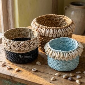 Round Water Hyacinth Basket I Viettimecraft