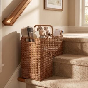 Staircase Wicker Basket I Viettimecraft