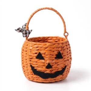 Woven Water Hyacinth Candy Holder Basket For Kids Halloween