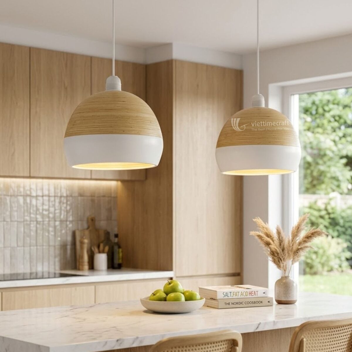 Spun Bamboo Lampshade I Viettimecraft