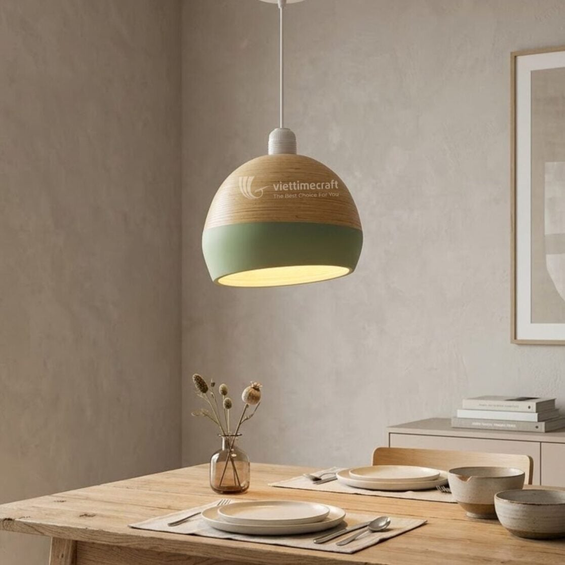 Spun Bamboo Lampshade I Viettimecraft