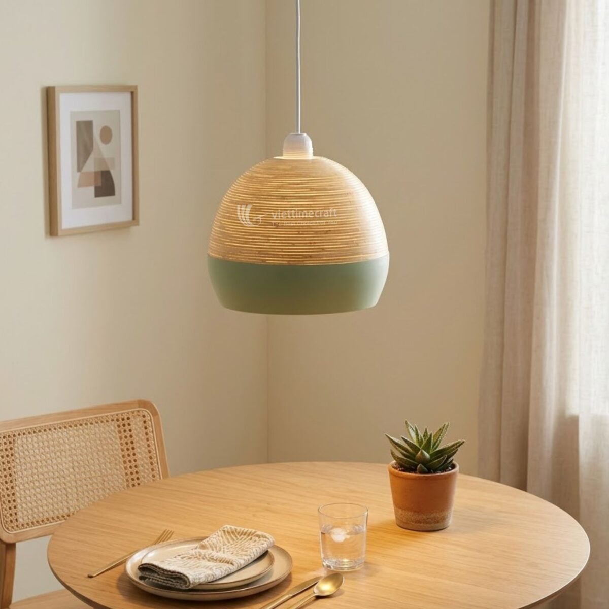 Spun Bamboo Lampshade I Viettimecraft