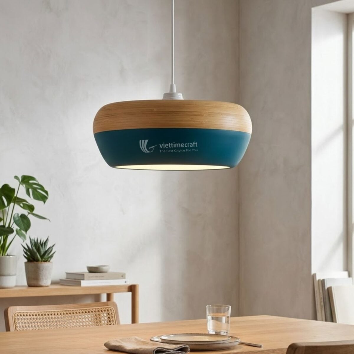 Spun Bamboo Lampshade I Viettimecraft