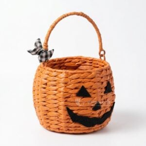 Woven Water Hyacinth Candy Holder Basket For Kids Halloween