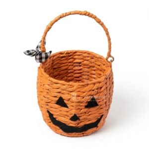 Woven Water Hyacinth Candy Holder Basket For Kids Halloween