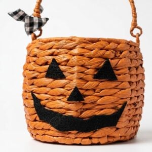 Woven Water Hyacinth Candy Holder Basket For Kids Halloween