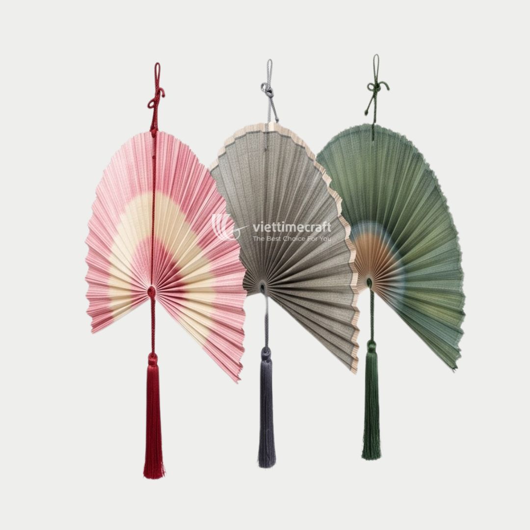 Handmade bamboo wall hanging fans for HORECA display wholesale
