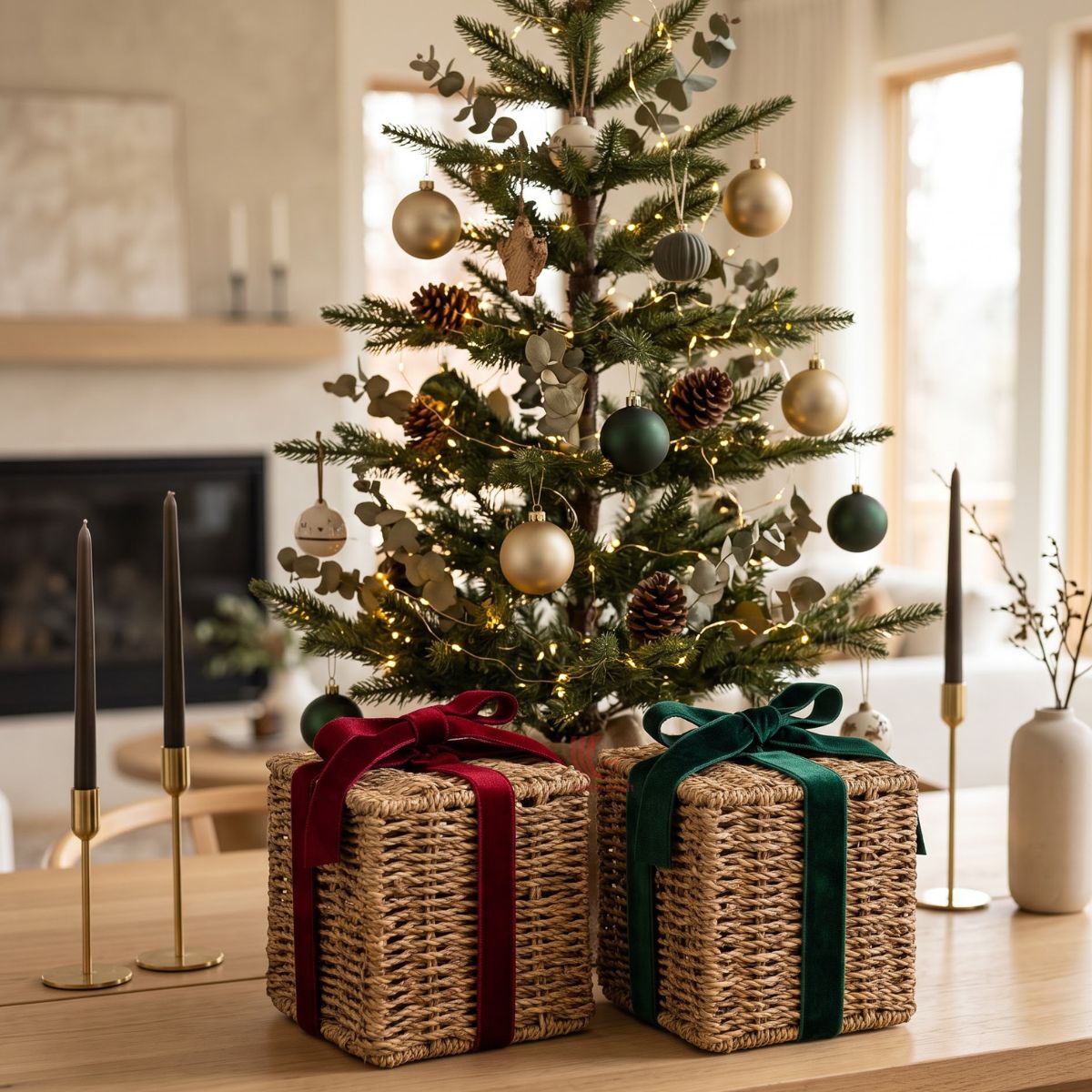 Seagrass box for Christmas Holiday, Gift Box, Decor Box Wholesale For HORECA